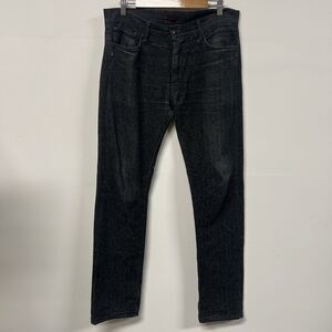 Hiroshi Kato Mens Slim Jeans Size 34 Tweeded Black Selvege Denim USA Faded